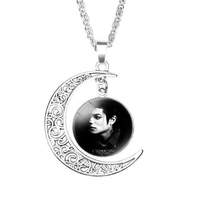 Colar de Cristal da Lua Comemorativo de Michael Jackson, Joia Pronta para Envio