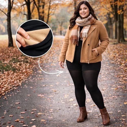 Meia Calça Plus Size Térmica Translúcida Peluciada Inverno