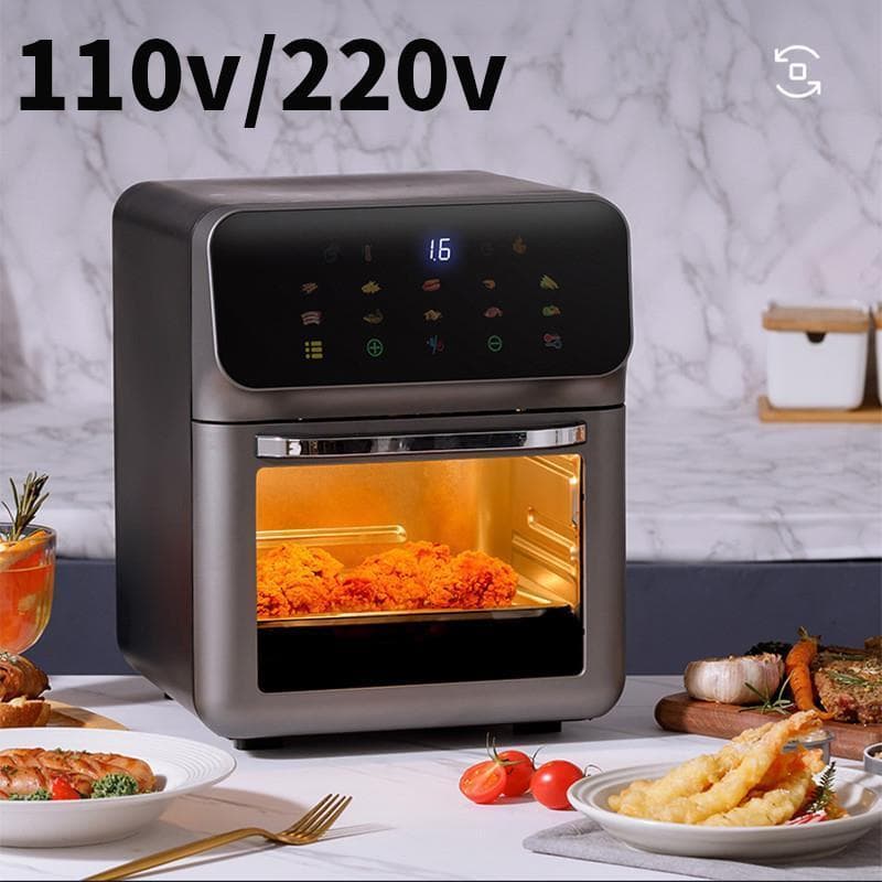 Fritadeira de ar para forno 110V220v, máquina multifuncional, multicamadas, Visual, inteligente, grande capacidade, padr