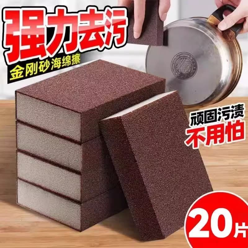 Nano esmeril esponja limpar magia limpar cozinha limpeza limpar escova de lavar louça pote inferior escala preta remover