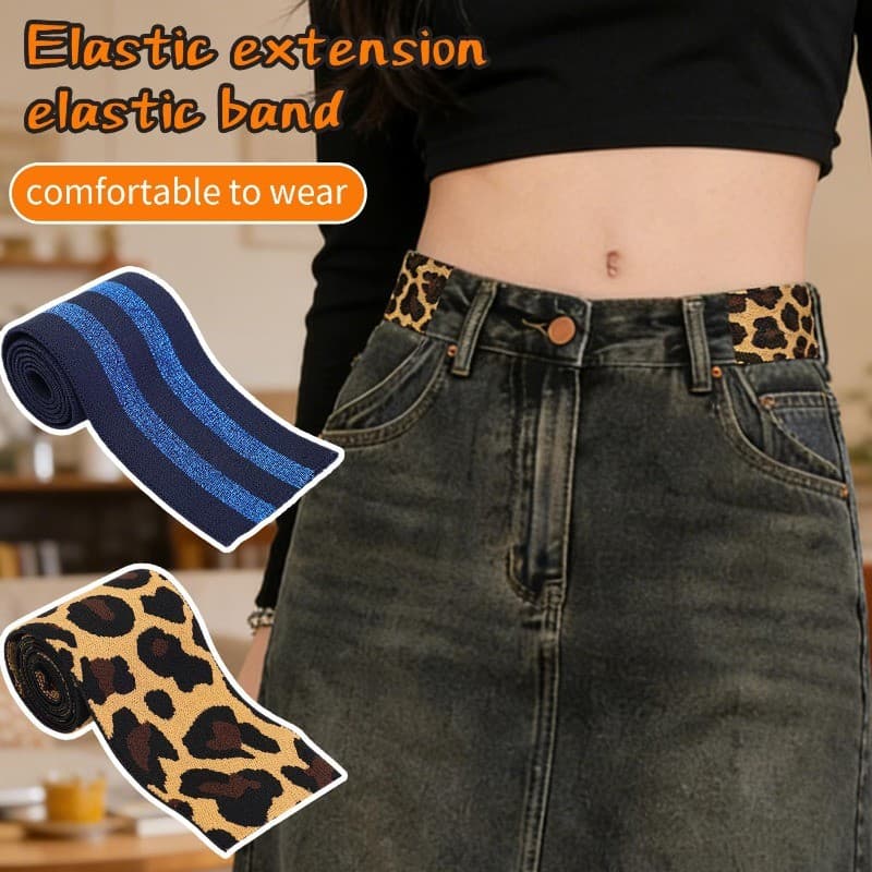 Extensor De Cintura De Tecido Ajustável De 2 Rolos | Expansor De Calças Sem Costura Para Jeans/Vestidos , Cinto Elástico