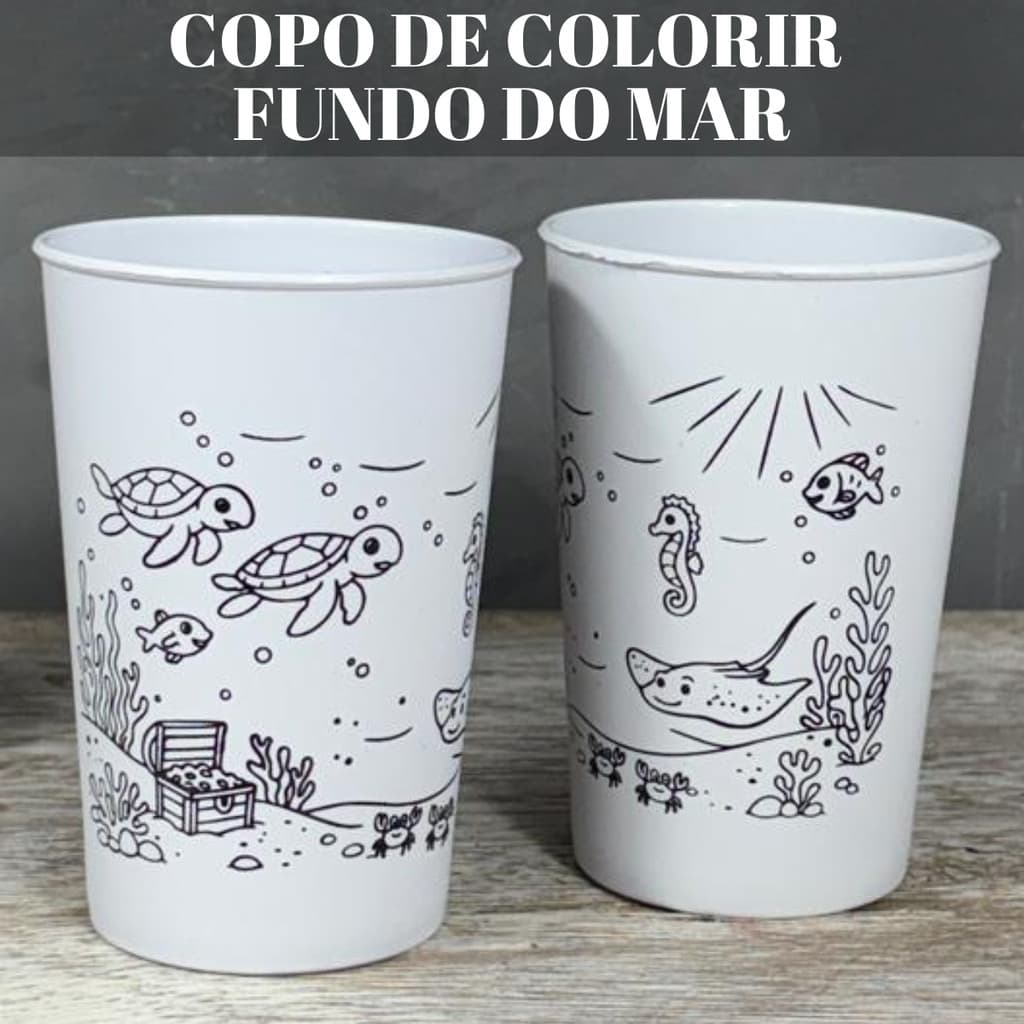 Lembrancinha de Aniversário Infantil Tema Fundo do Mar Tartaruga Peixes Caranguejo Cavalo Marinho
