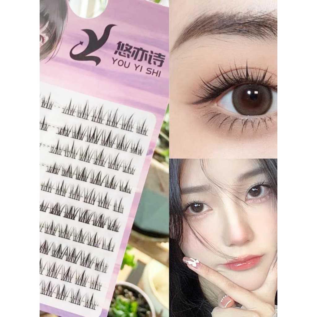 You Yishi preguiçoso preguiçoso girassol cílios postiços feminino simulação natural trilogia único Cluster cílios segmen