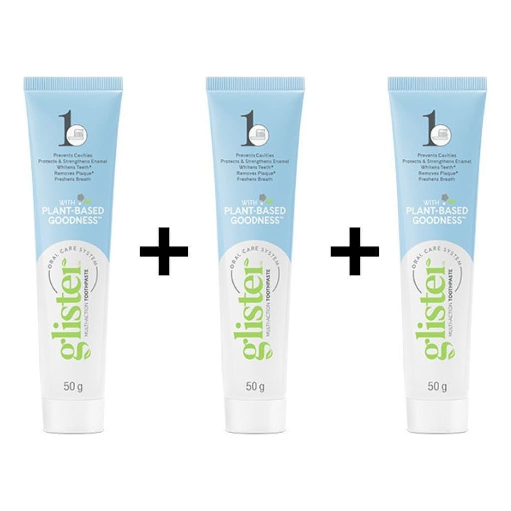 Kit 3 Creme Dental Glister 50gr Dentes mais Brancos