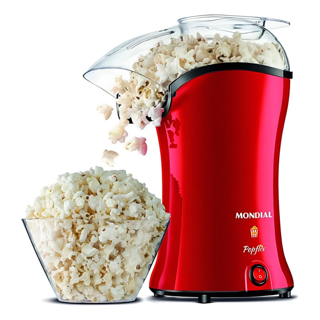 Pipoqueira Elétrica Popflix 1200W Vermelha Mondial - Rápida