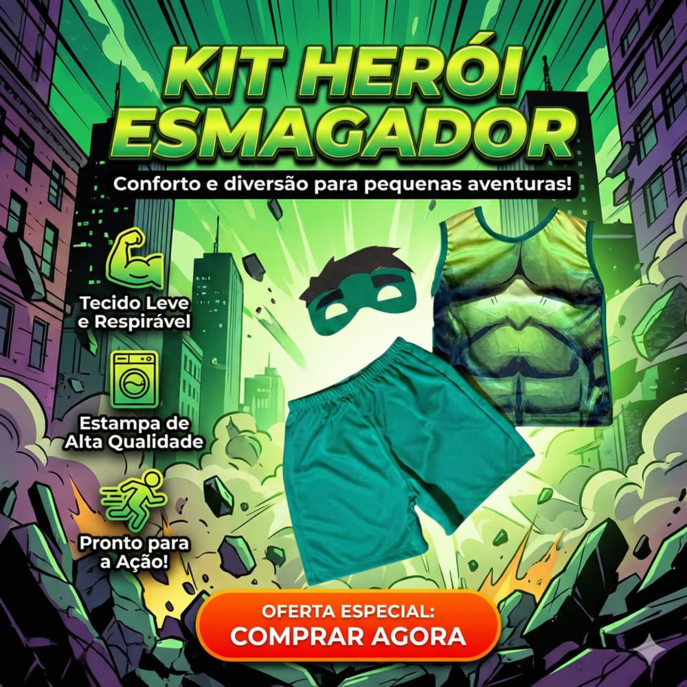 Fantasia Infantil Hulk M