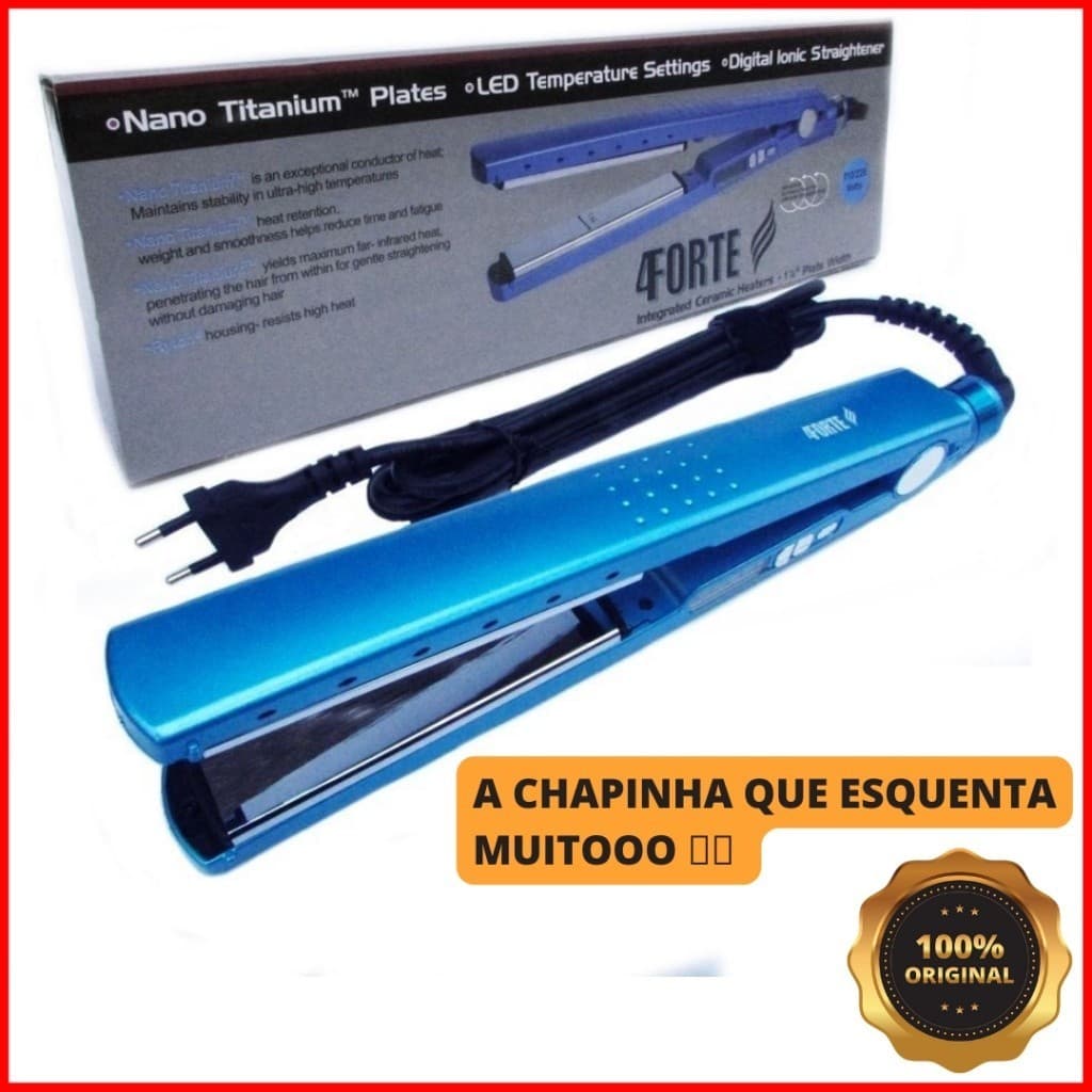 Chapinha Profissional Nano Titanium 450°F | Prancha Alisadora Bivolt