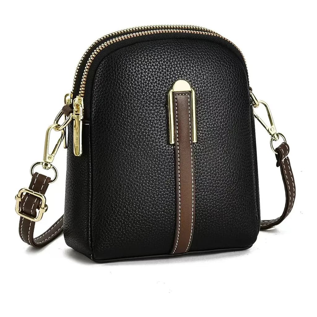 Bolsa Transversal Unissex Espaçosa Em Couro Pu Ff1