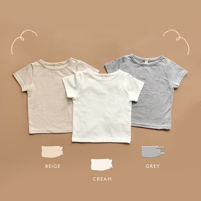 Roupas de verão para bebês, camiseta de manga curta de algodão puro para bebês, estilo fino, 0-2 anos, crianças, gola re