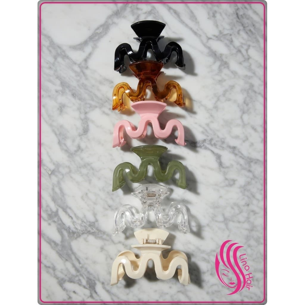 KIT 2 Piranha Ondulada Fashion 8,5cm | Design Diferenciado e Moderno para Penteados Estilosos