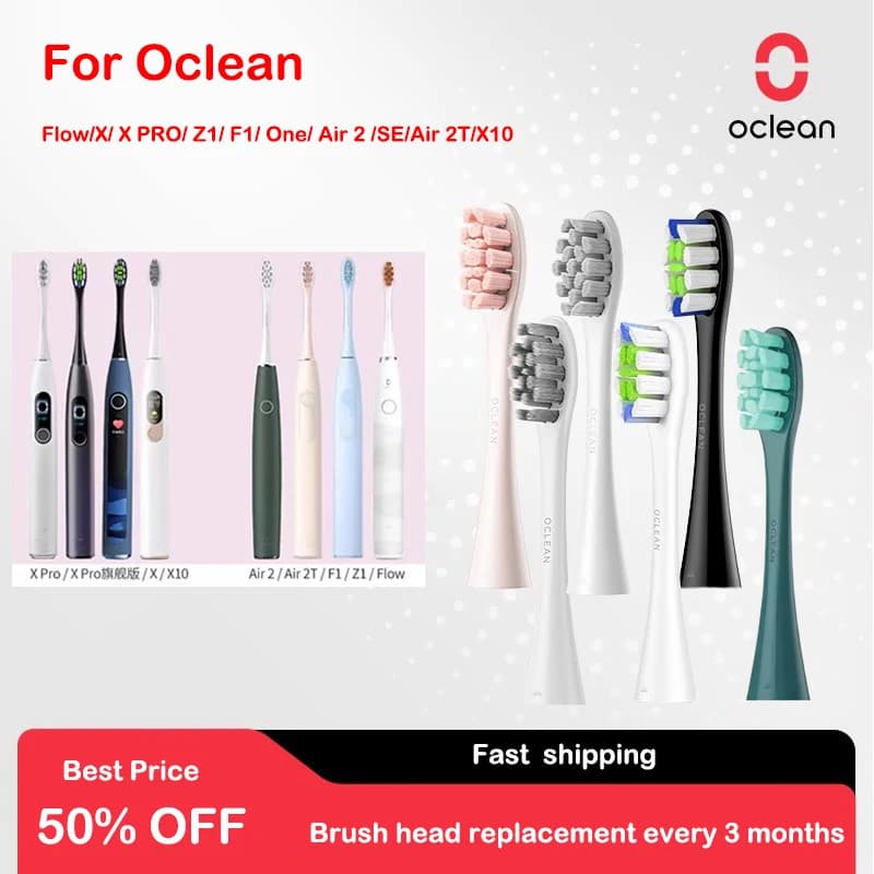 Adequado para Oclean x/x PRO/Z1/F1/One/Air 2 escova de dentes elétrica substituição cabeça da escova Dupont Original fáb