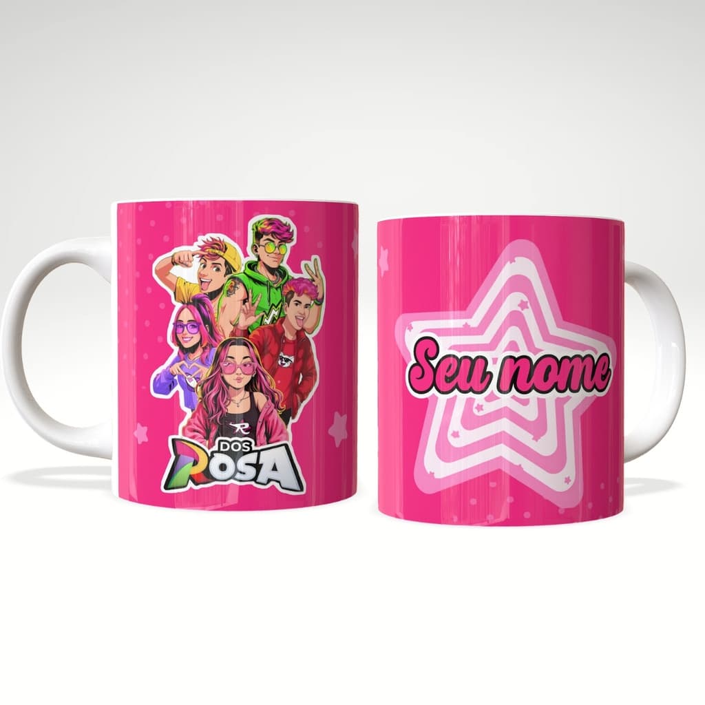 Caneca Dos Rosa Emily Vick E Grupo 325ml Personalizada com Nome