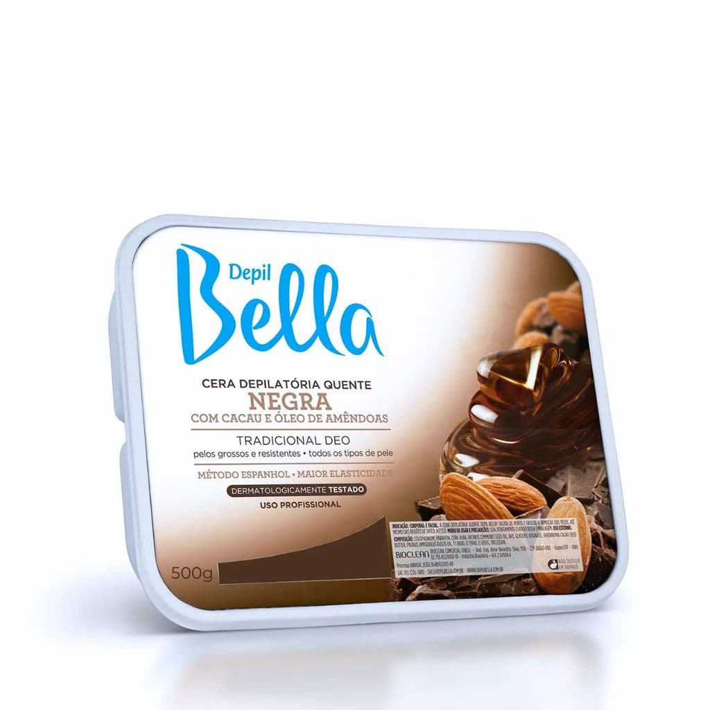 Cera Depilatória Quente Negra 500g Depil Bella – Cera em Barra Corporal