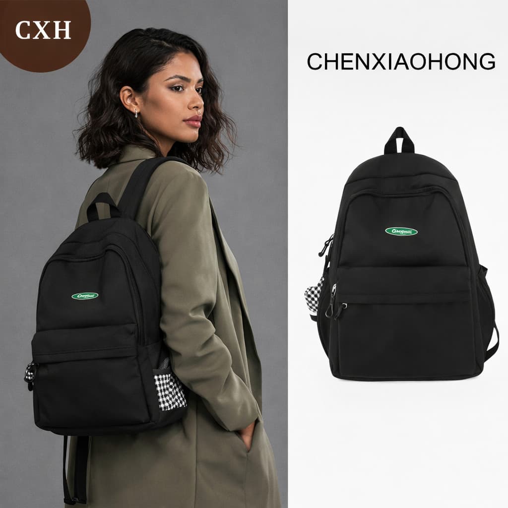 CHENXIAOHONG Mochila impermeável de grande capacidade adequada para alunos do ensino fundamental e médio.