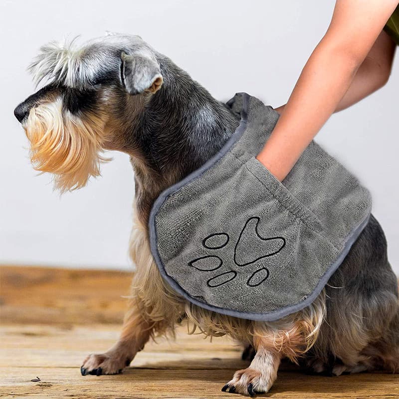 Teddy Schnauzer Toalha de Banho Pequeno Médio Cão Toalha de Banho Cão Cabelo Seco Corgi Absorve Água Pet Grooming