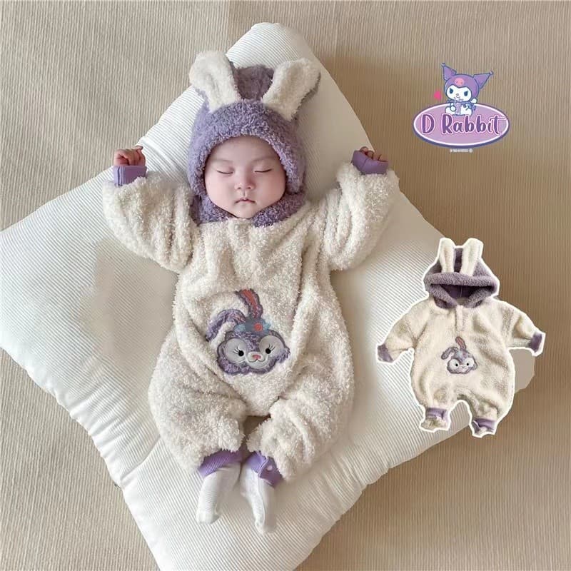 Coco mãe bebê influenciador macacão bebê engrossado outono inverno estilo forro de lã pijamas bonito roupas para casa me