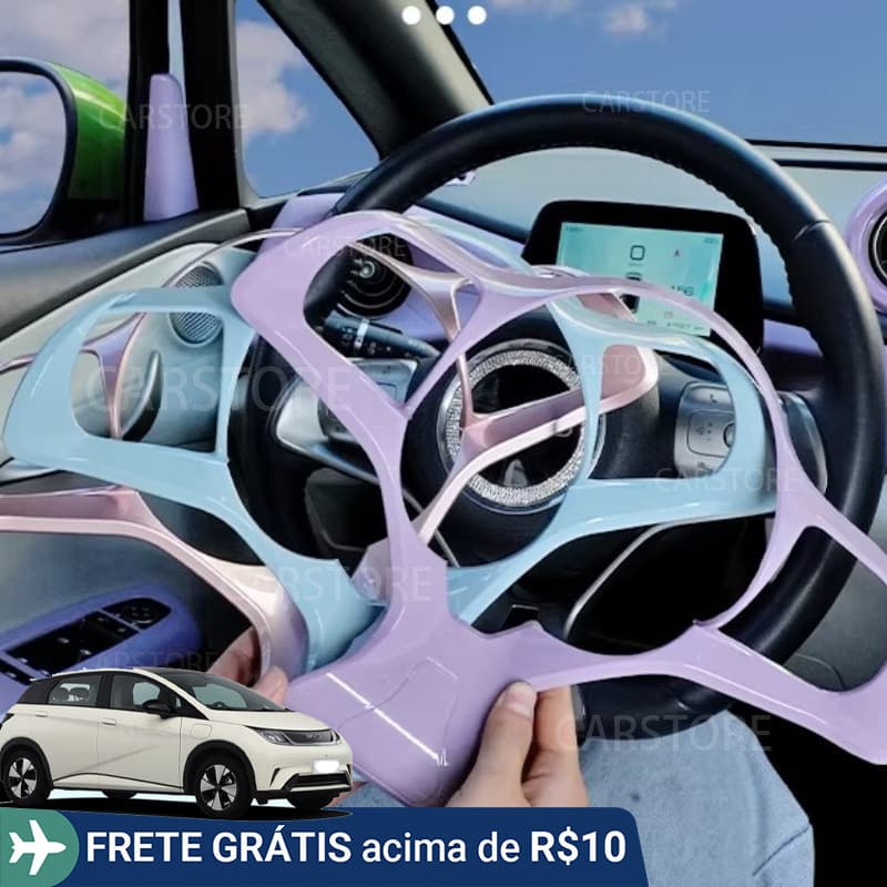 Para BYD dolphin GS Volante Painel Decorativo Adesivo Mudança De Cor Modificação Atualização Proteção Interior Carro Or