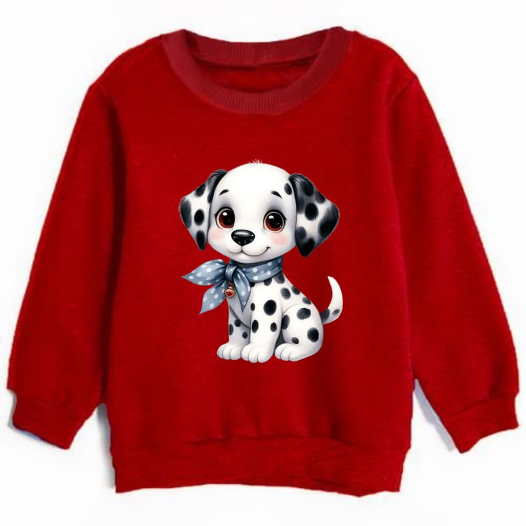 Moletom Gola Careca Infantil Estampado Varias Cores Cachorrinho Miguel Modas