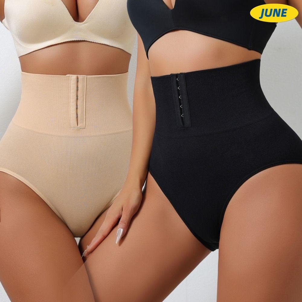 Calças modeladoras de cintura plana sem costura, com fecho ajustável de colchetes na barra, para levantar o bumbum, mode