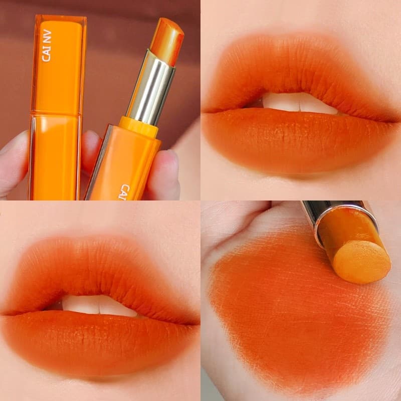 Batom laranja copo antiaderente cor abóbora genuíno cor laranja cor tomate podre cor laranja quente vitalidade sangue la