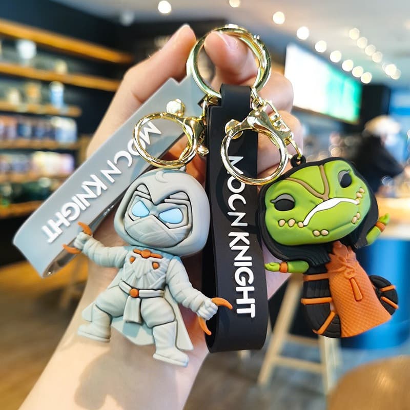 Chaveiro Personalizado do Cavaleiro da Lua, Pingente de Mochila, Boneco da Marvel, Presente de Feriado Infantil