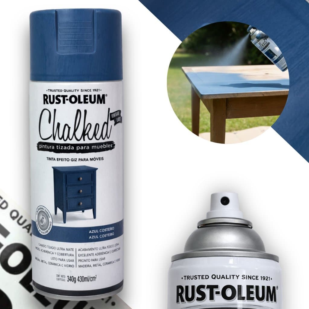 Spray Chalked efeitos Giz Azul Costeiro Rust Oleum