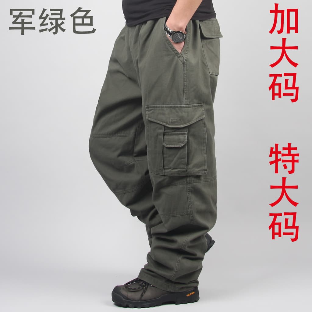 Roupas masculinas mais gordura plus size calças casuais soltas calças retas calças compridas macacão Hip-Hop calças cara