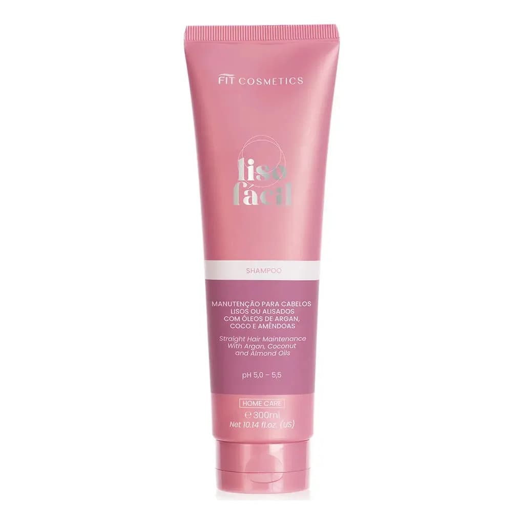 Shampoo Capilar Liso Fácil Antifrizz Fit Cosméticos 300ml