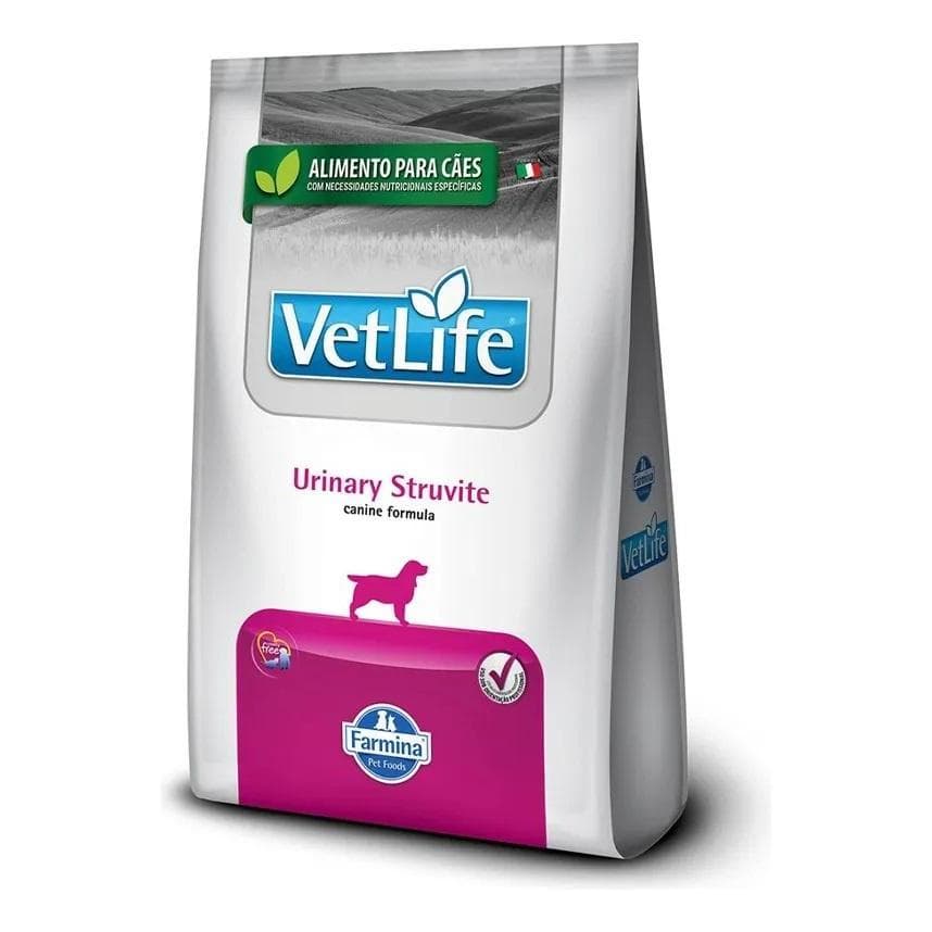 Ração Farmina Vet Life Struvite 10,1kg Tratamento Urinário Cães
