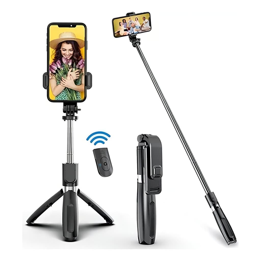 Tripé Bastão de Selfie para Celular e Câmera com bluetooth