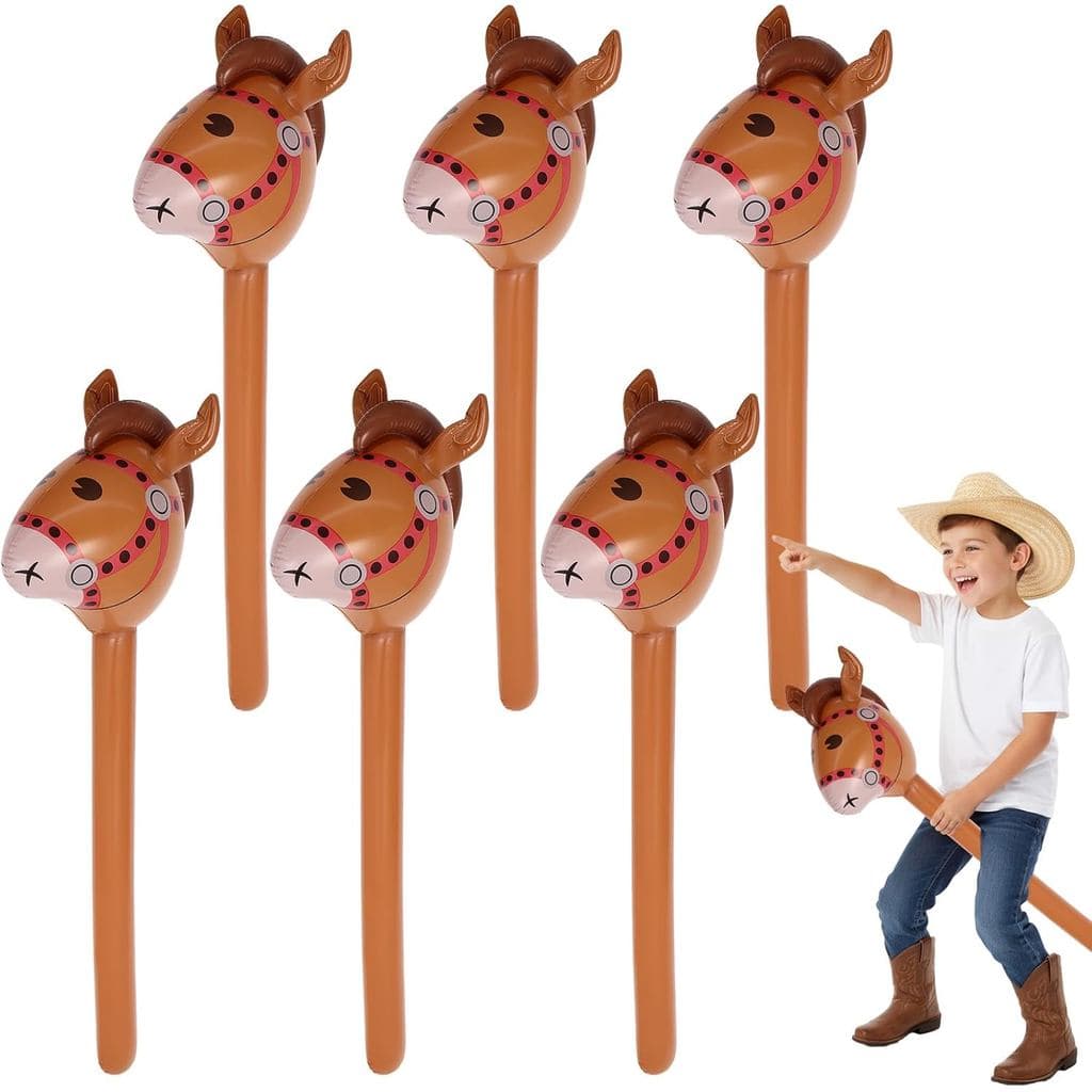 Balões Infláveis De Cabeça De Cavalo , Marrons De 37 Polegadas Para Bastão Balão Soprador De Pônei Cowboy Ocidental , Ch