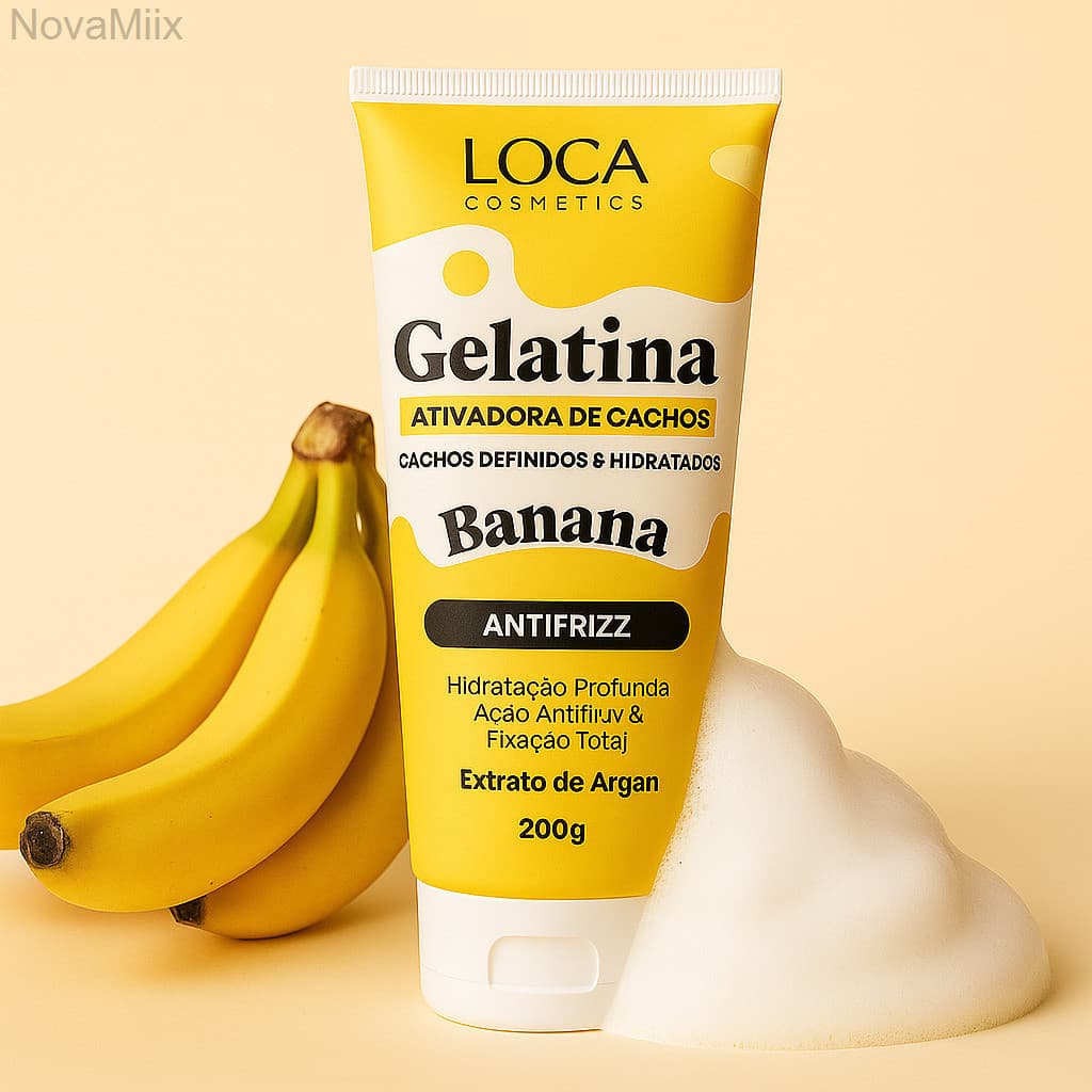 Gelatina Ativadora de Cachos Banana – Antifrizz 200g | Loca Cosmetics21DJ