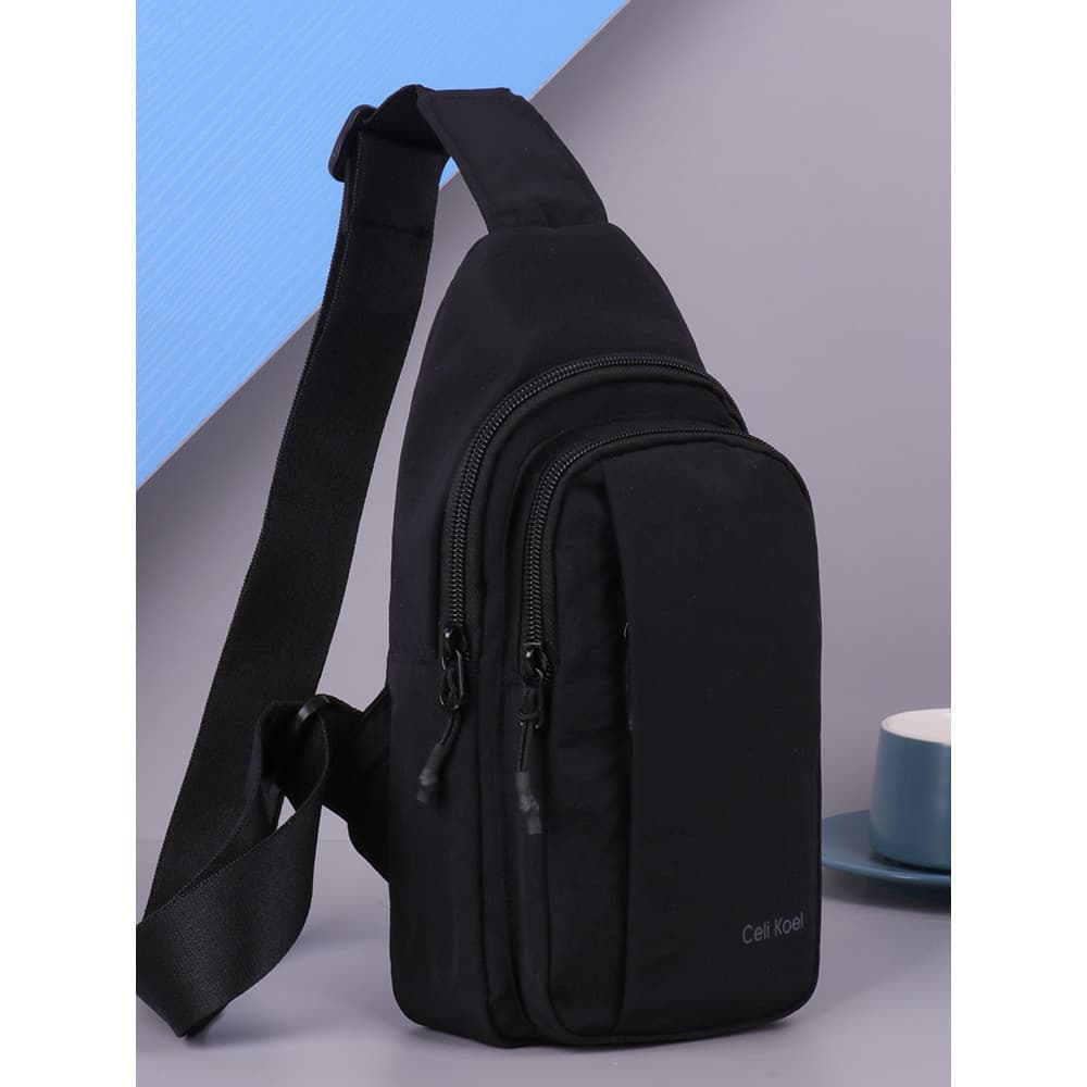 Nova bolsa de peito transversal masculina, bolsa de ombro para viagem ao ar livre, mochila de lona de Nylon, bolsa de pe