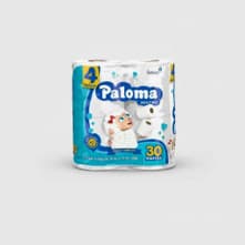 PAPEL HIGIÊNICO PALOMA FOLHA SIMPLES NEUTRO 04 ROLOS 30M