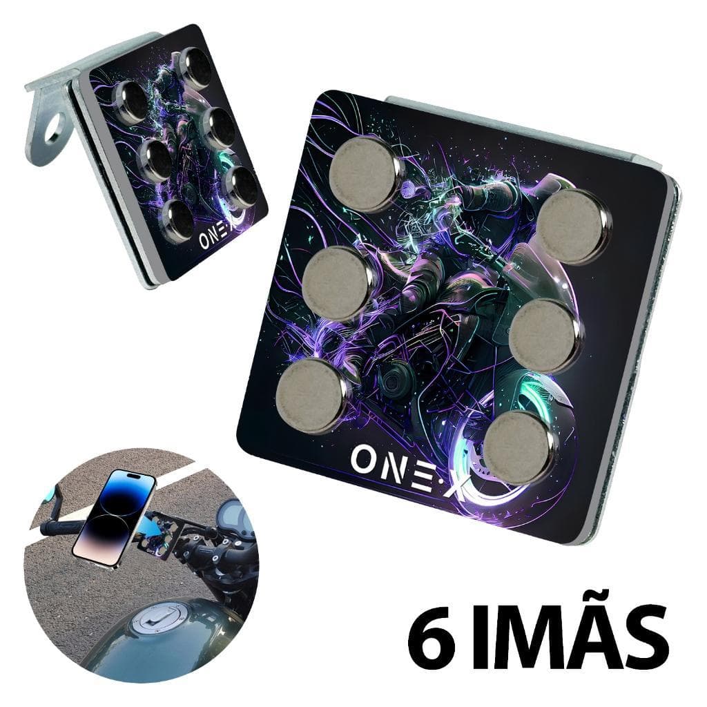 Suporte universal para celular para espelho retrovisor de motocicleta, com 6 ímãs super fortes