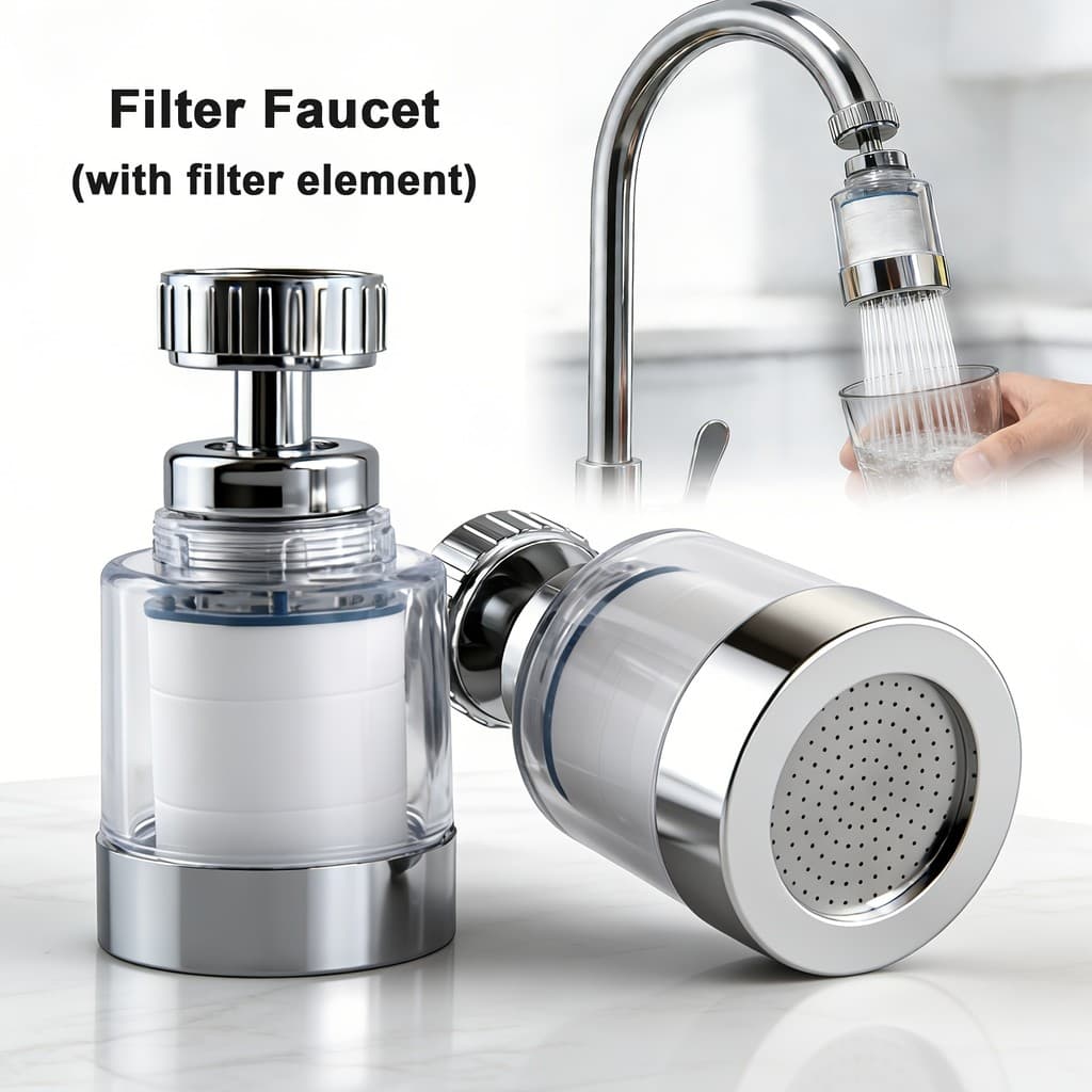 Filtros para Torneira e Chuveiro – Banho Mais Suave/ Água Limpa e Livre de Cloro/Impurezas