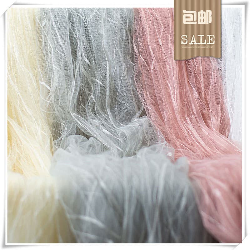 Rede relâmpago colorida de alta qualidade, 1.6m, rede macia de renda, roupas DIY, materiais artesanais de casamento para