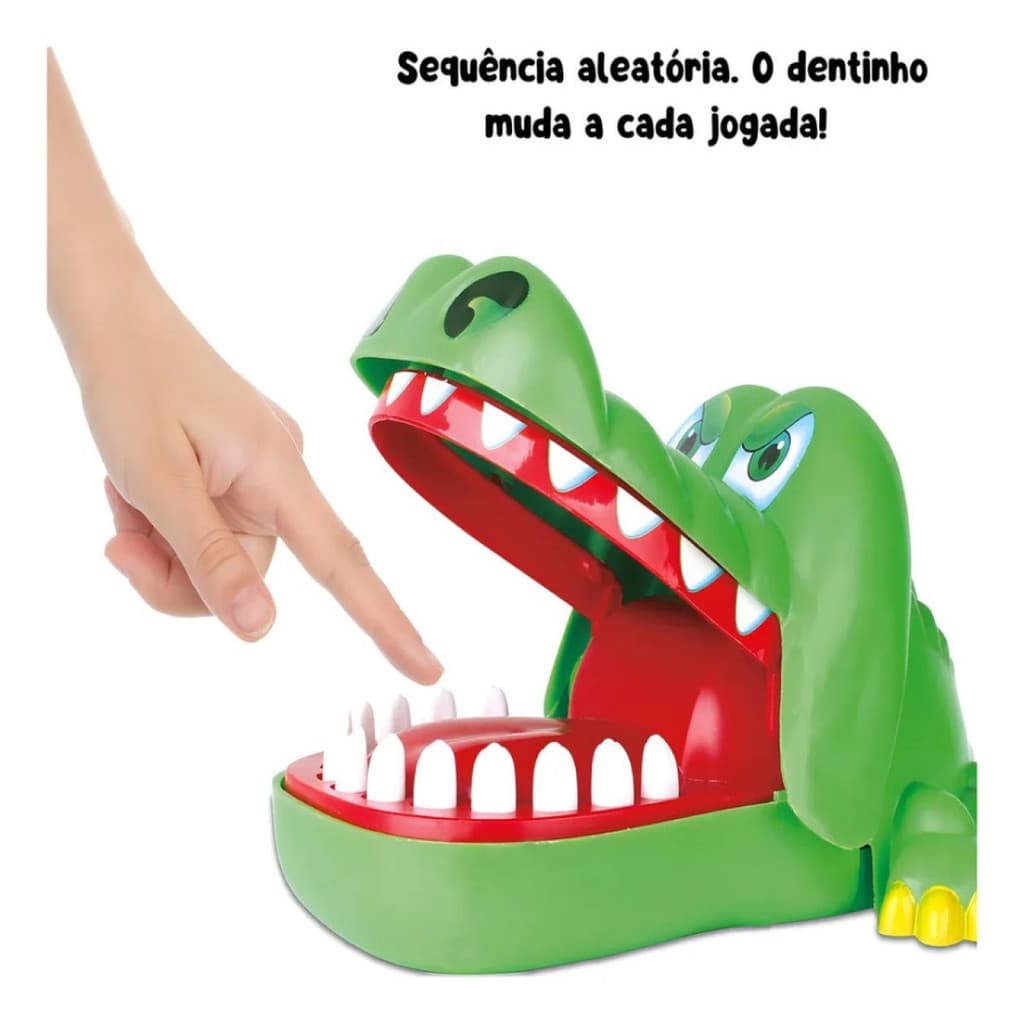 Brinquedo Jacaré Maluco Que Morde Jogo Aperta Os Dentes Cor