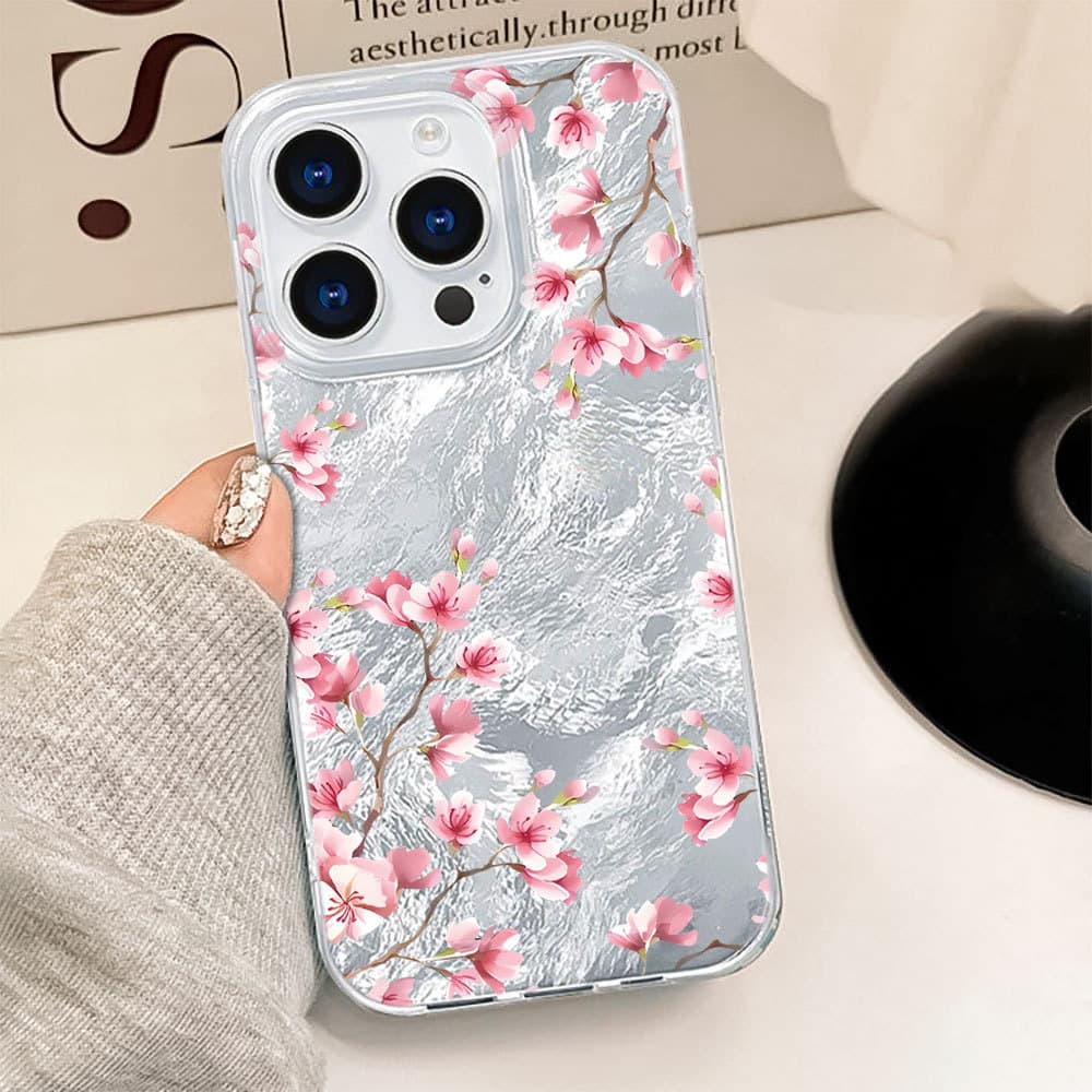 Capinha Capa De Flores Para Samsung A15 A20 A30 A23 A32 A34 A36 A50S A30S A51 A52 A55 A54 A56 A71 A72 Anti-Impacto