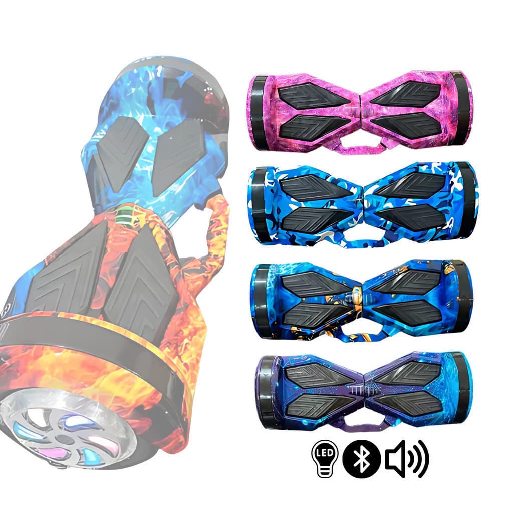 Hoverboard Infantil Skate Elétrico 8" Led Bluetooth Bateria De Grande Capacidade Endurance Jimmy