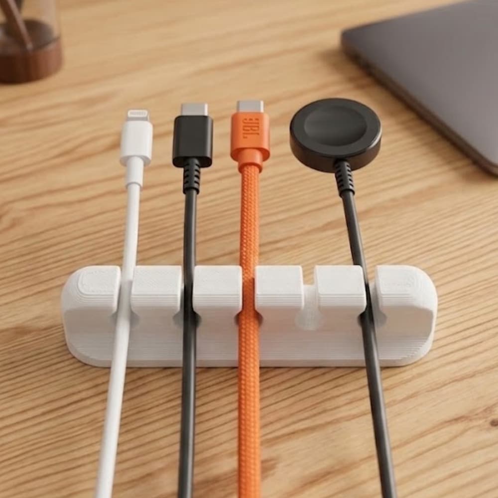 Organizador de Cabos de Mesa - Clipe Gerenciador de Fios USB e Carregadore
