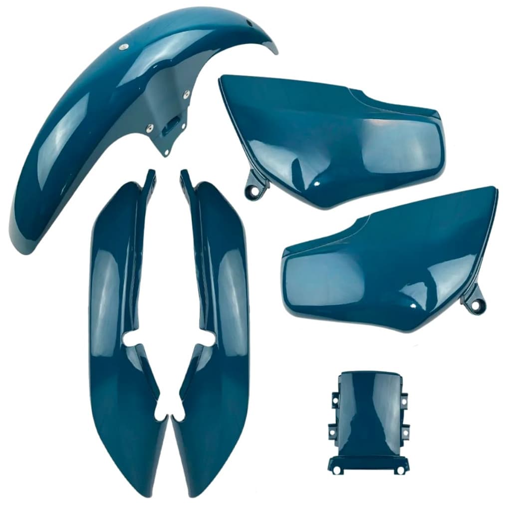 Kit Carenagem Completo CG 125 Titan Verde 1997 ate 1999 Verde com pintura envernizado