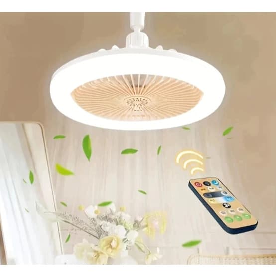 Ventilador De Teto Com Led Lâmpada Novo Com Controle Remoto Bordado Bivolt   Produto: Luz de ventilador de teto sem lâmi