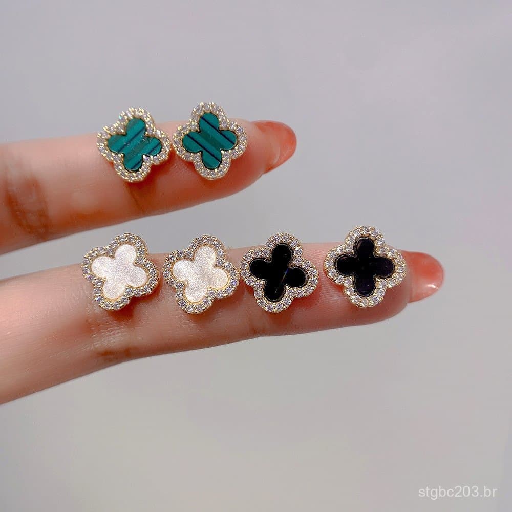 Brincos micro-incrustados elegantes, simples, únicos e de alta qualidade com pinos de prata 925, acessório popular entre