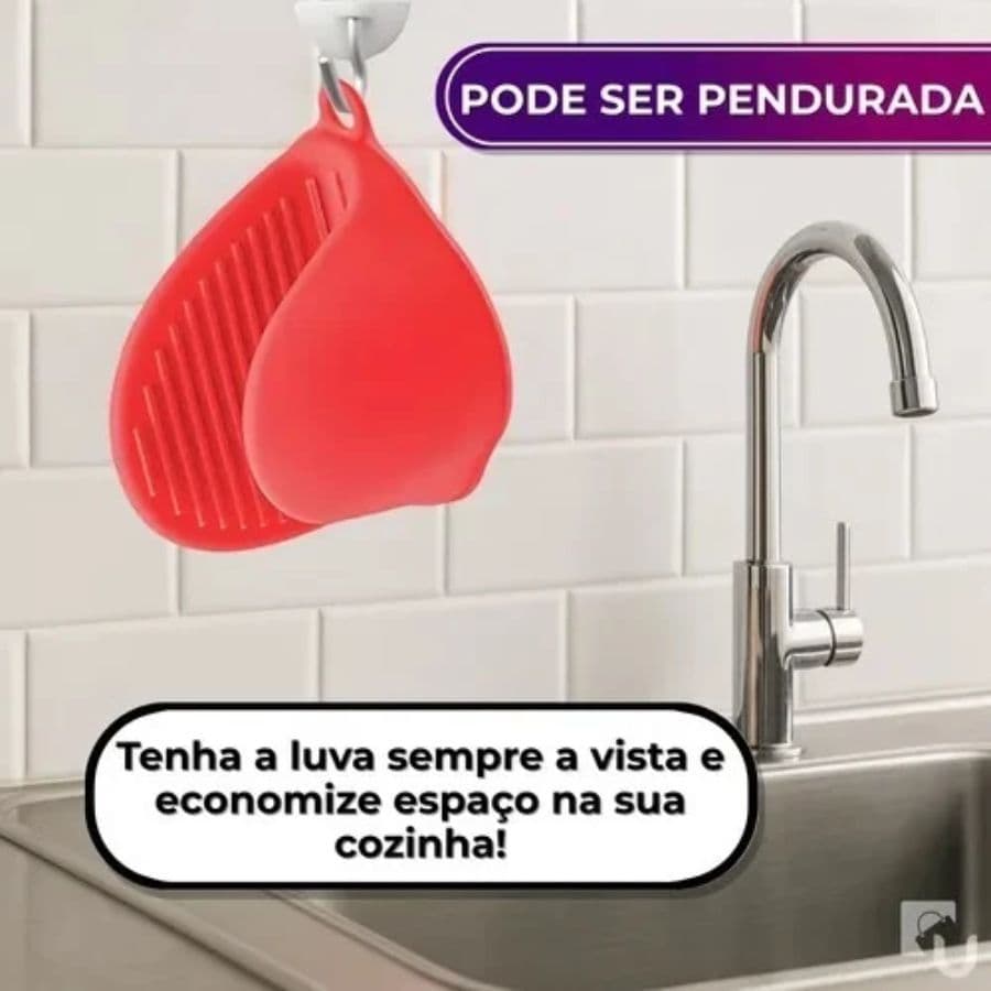 Luva Térmica Pegador Bico Pato Silicone Forno Air Fryer Formas Assadeiras Panelas Cores sortidas