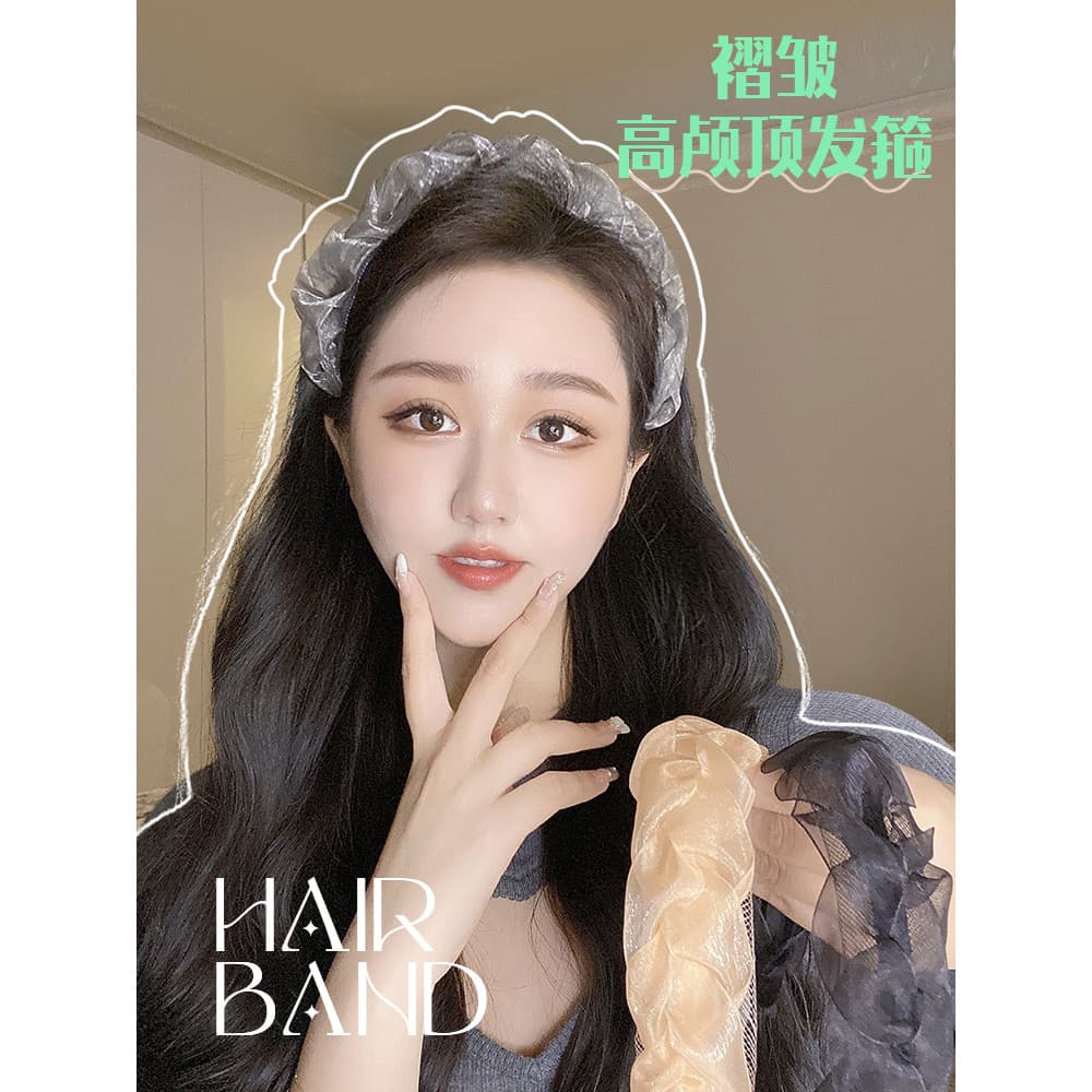 INS malha bandana de aba larga influenciador feminino 24 novo estilo aumentado crânio rosto pequeno lavagem rosto pressi