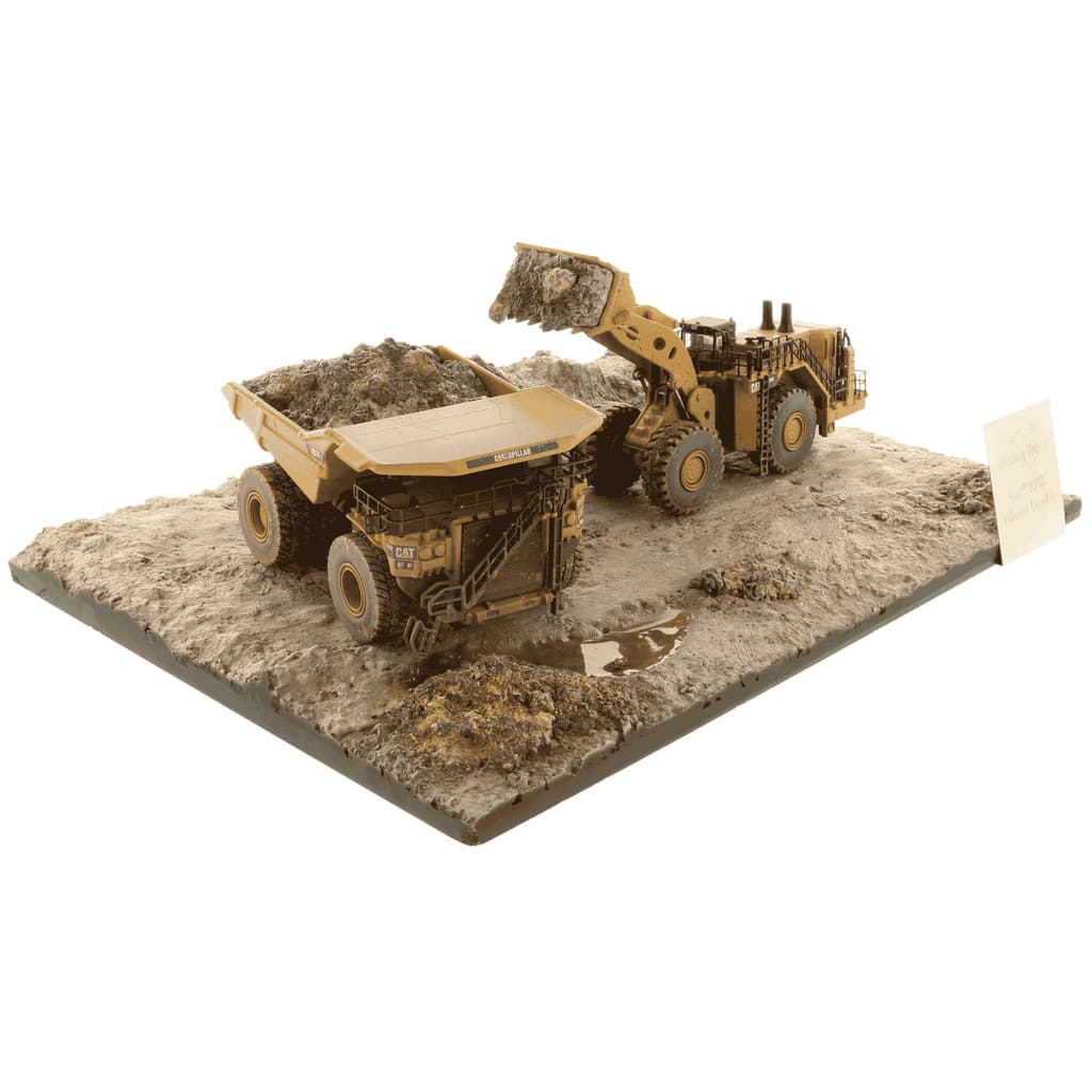 Miniatura Carregadeira  994K  e Caminhão de Mineração CAT 797 - Escala: 1:125