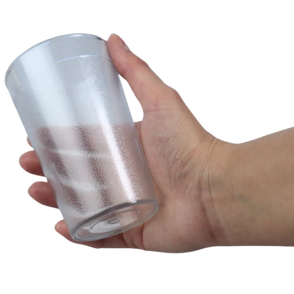 Kit 12 Copos 250ml Policarbonato Transparente Festas Churrascos Eventos Antí-Impacto Resistente Durável Inquebrável