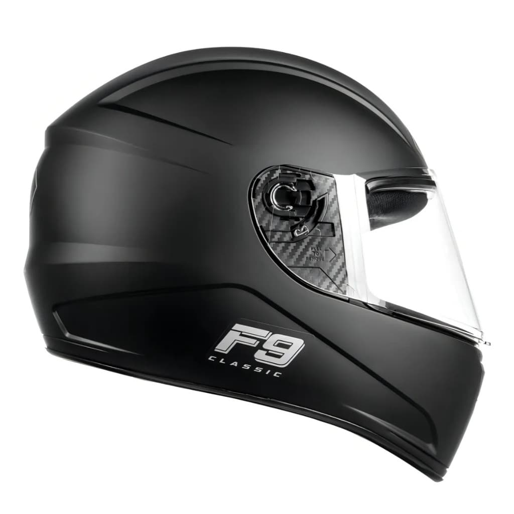 Capacete Moto Feminino Masculino Fly F-9 Classic Preto Fosco