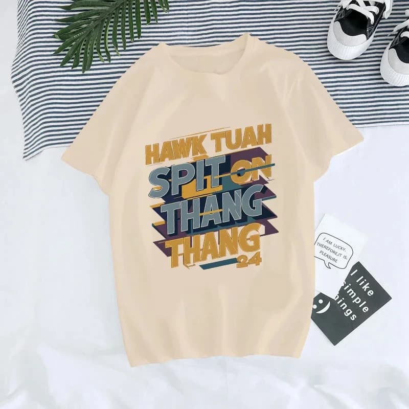 Hot Hawk Tuah 24 Spit on That Thang Mange Camiseta Homens Mulheres Engraçado Gótico Y2k Tops Moda Harajuku Masculina 717